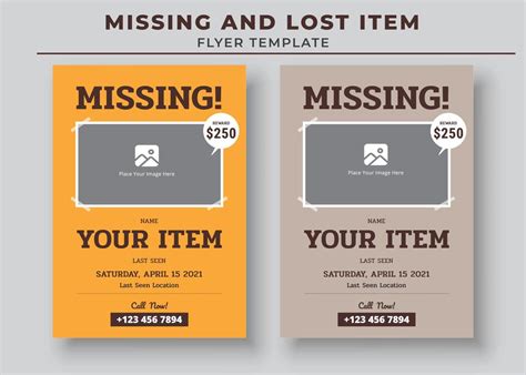 Missing or lost item .